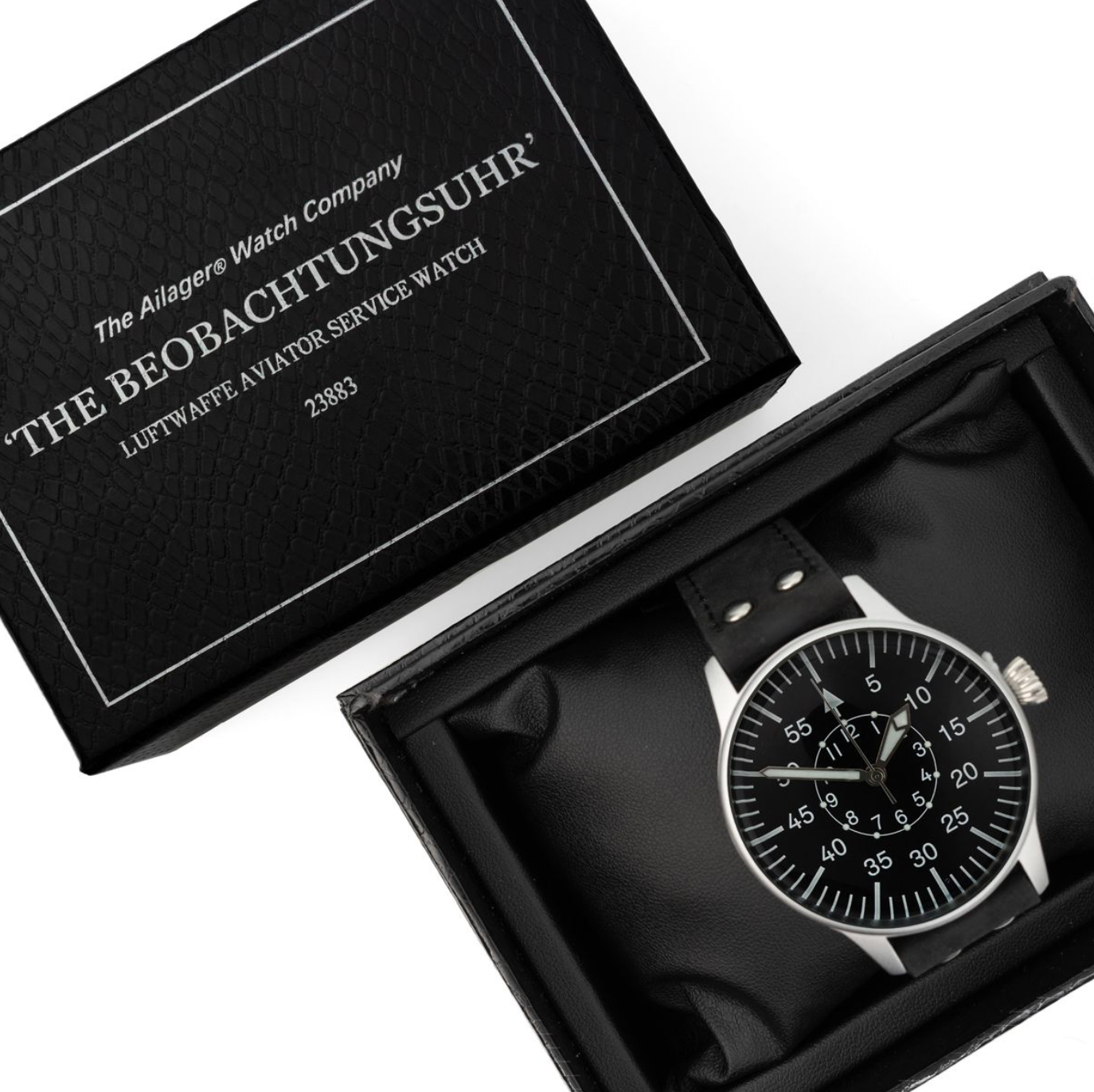Tyska Luftwaffe Aviator Service The Beobachtungsuhr - Svart