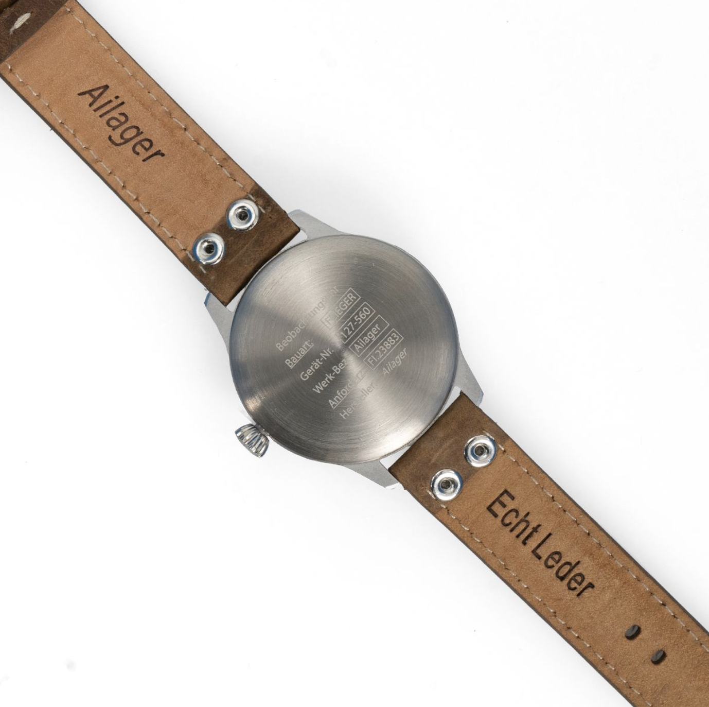 German Luftwaffe Aviator Service Watch - The Beobachtungsuhr - Brown