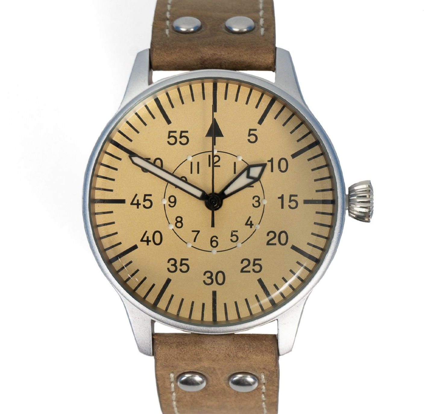 German Luftwaffe Aviator Service Watch - The Beobachtungsuhr - Brown