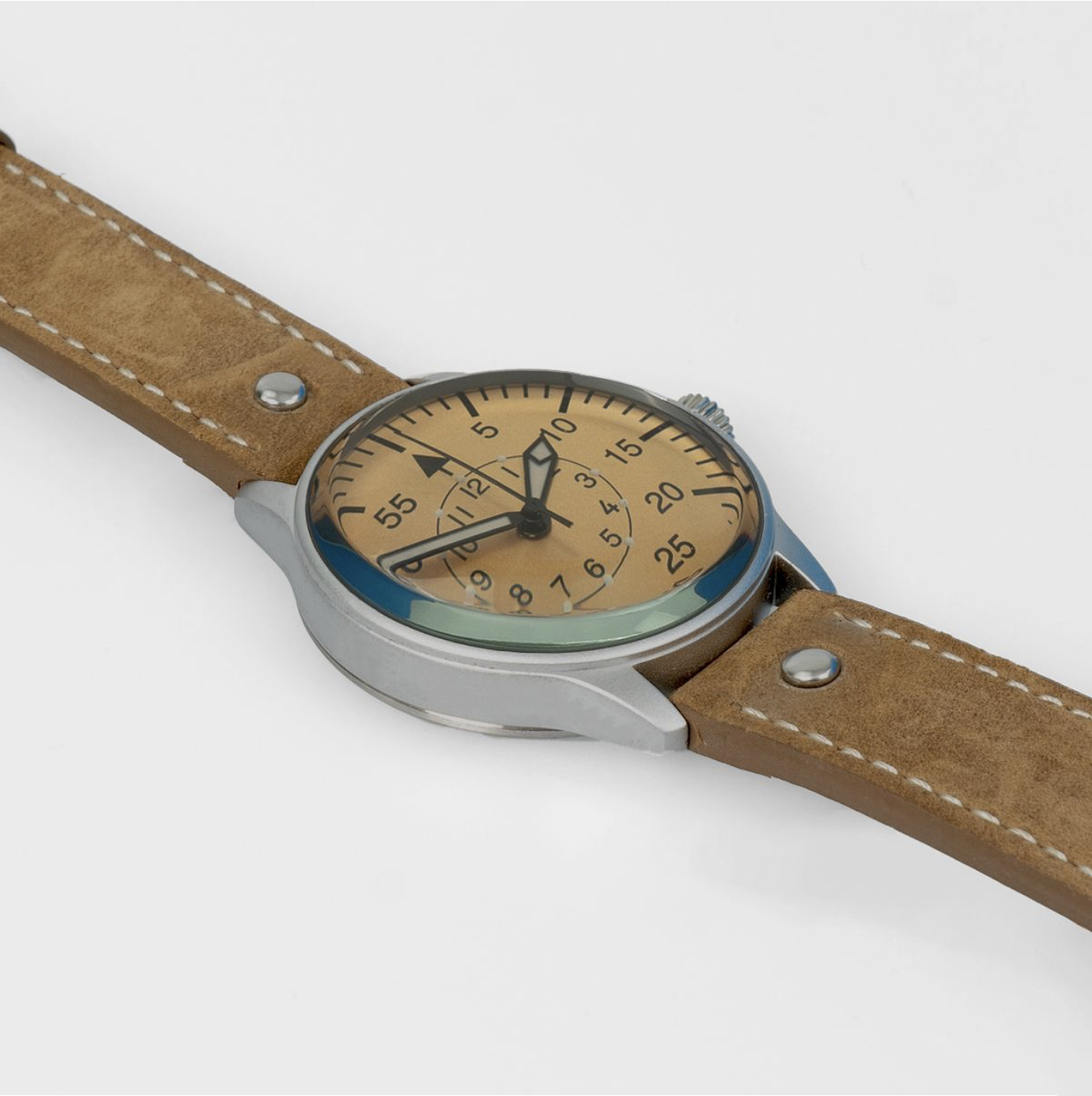 German Luftwaffe Aviator Service Watch - The Beobachtungsuhr - Brown