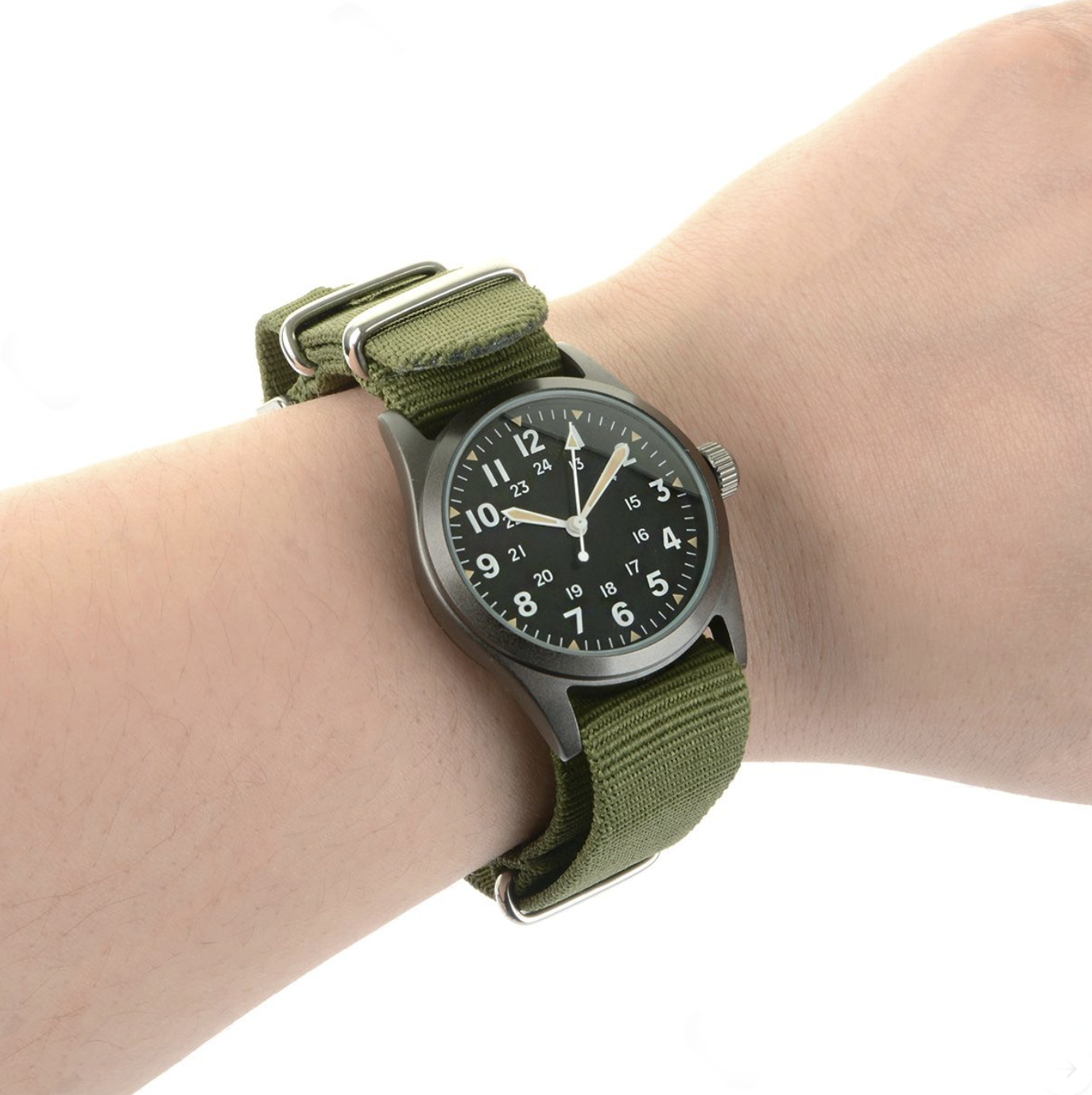 "The Grunt" amerikanskt Vietnamkrigsmönster militärtjänstarmbandsur 